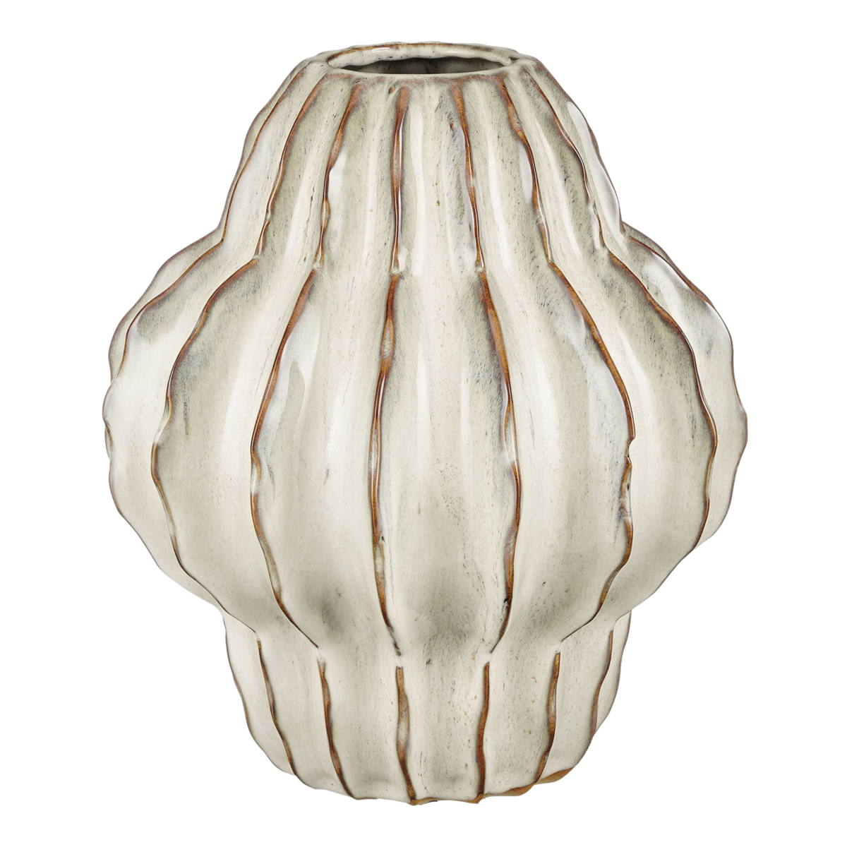 Altea Vase - H28 x Ø25 cm - Ceramic - Off White