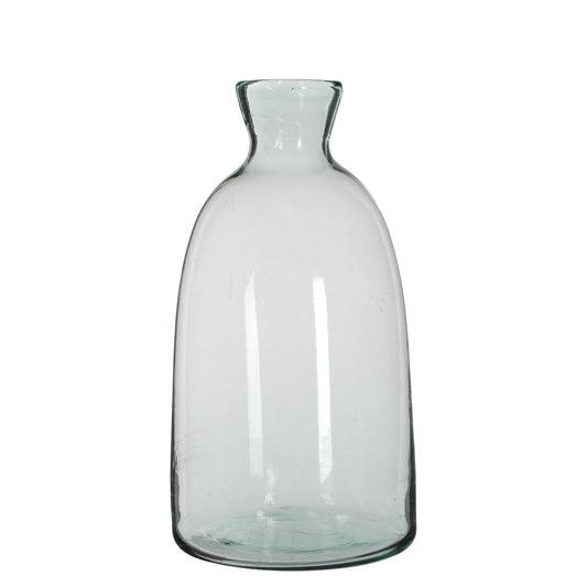 Florine Bottle Vase - H44 x Ø22 cm - Recycled Glass - Transparent