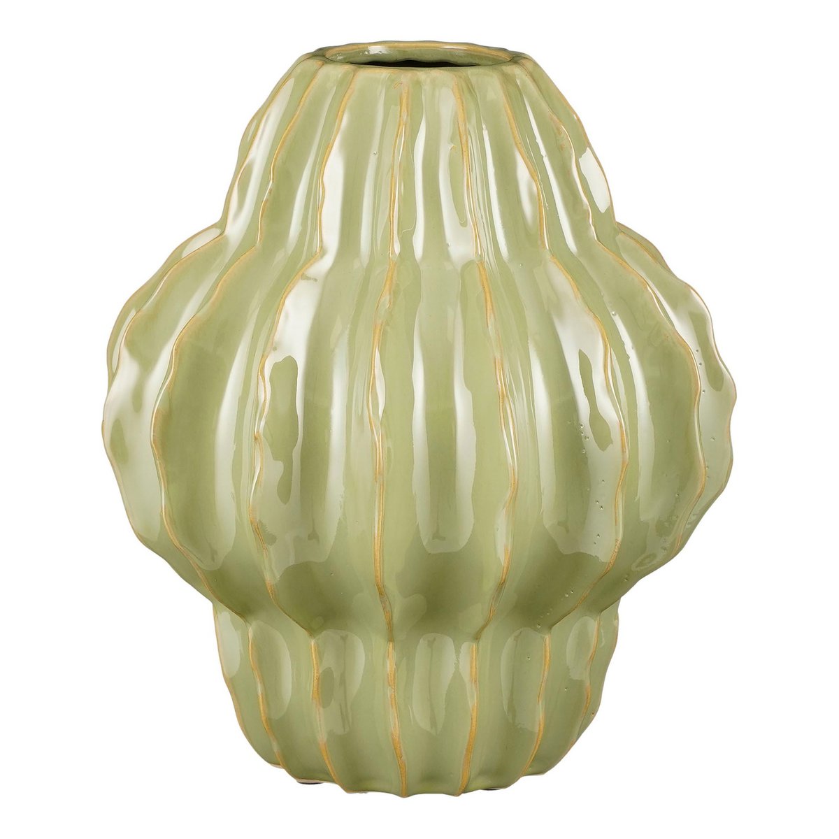 Altea Vase - H28 x Ø25 cm - Ceramic - Light green