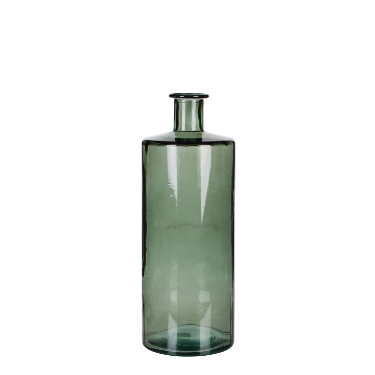 Guan Bottle Vase - H40 x Ø15 cm - Recycled Glass - Green