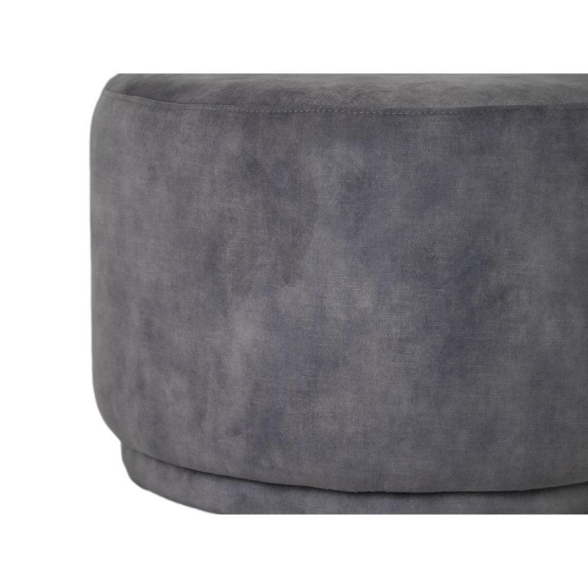 Poof Otto - 55x55x40 - Dolphin Grey - Adore 180 - Velvet