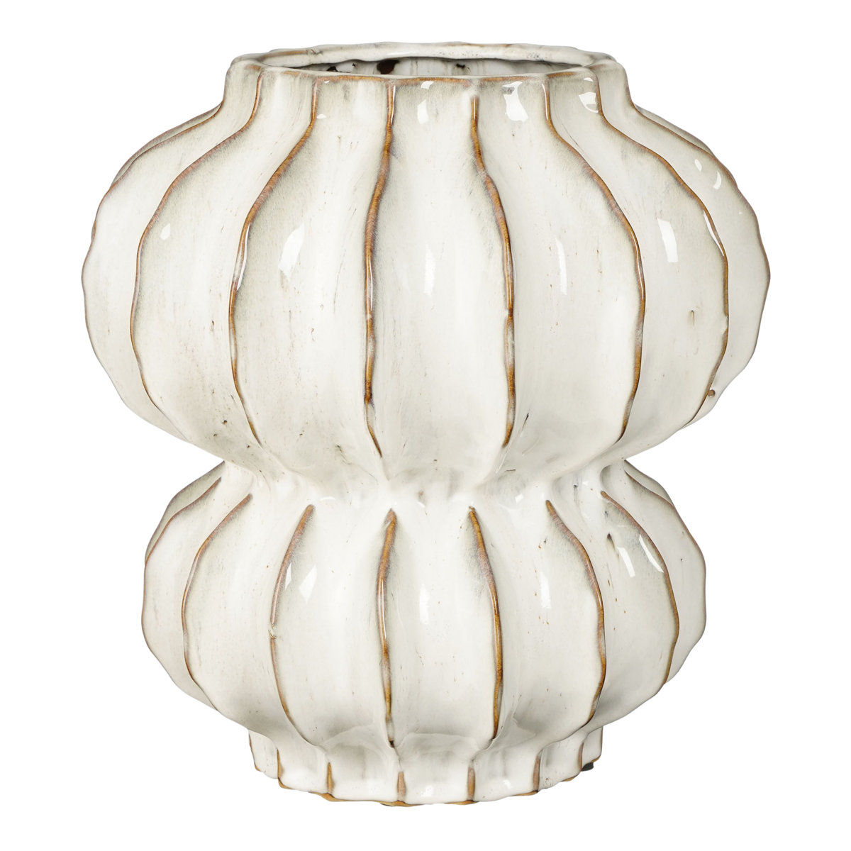 Altea Vase - H35 x Ø33 cm - Ceramic - Off White