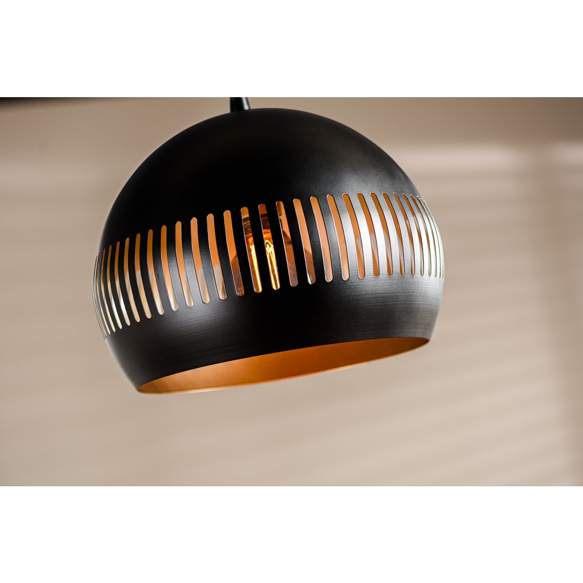 Hanging lamp, 3-light, H340 black