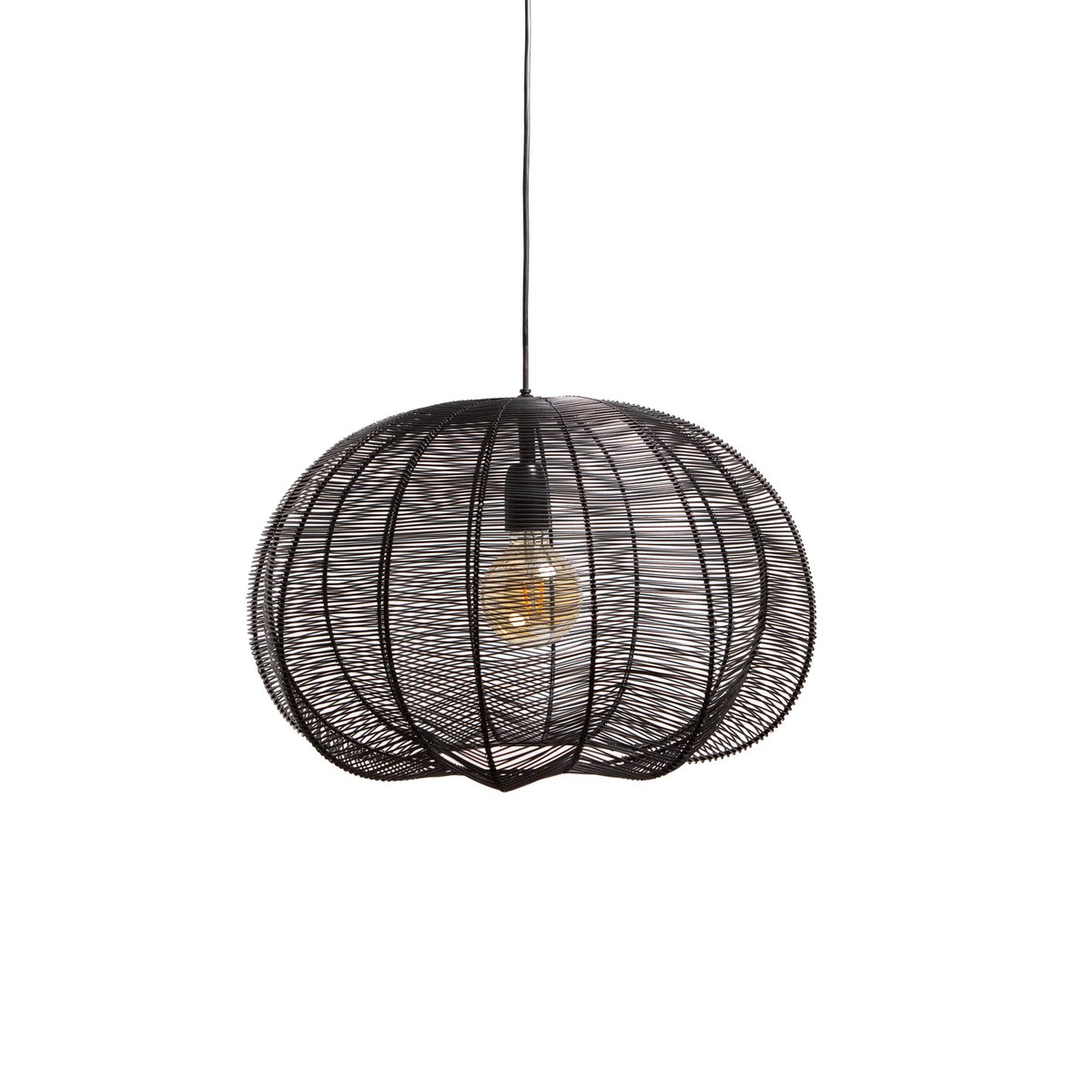 Hanging lamp FARAH matt black Ø50x38cm