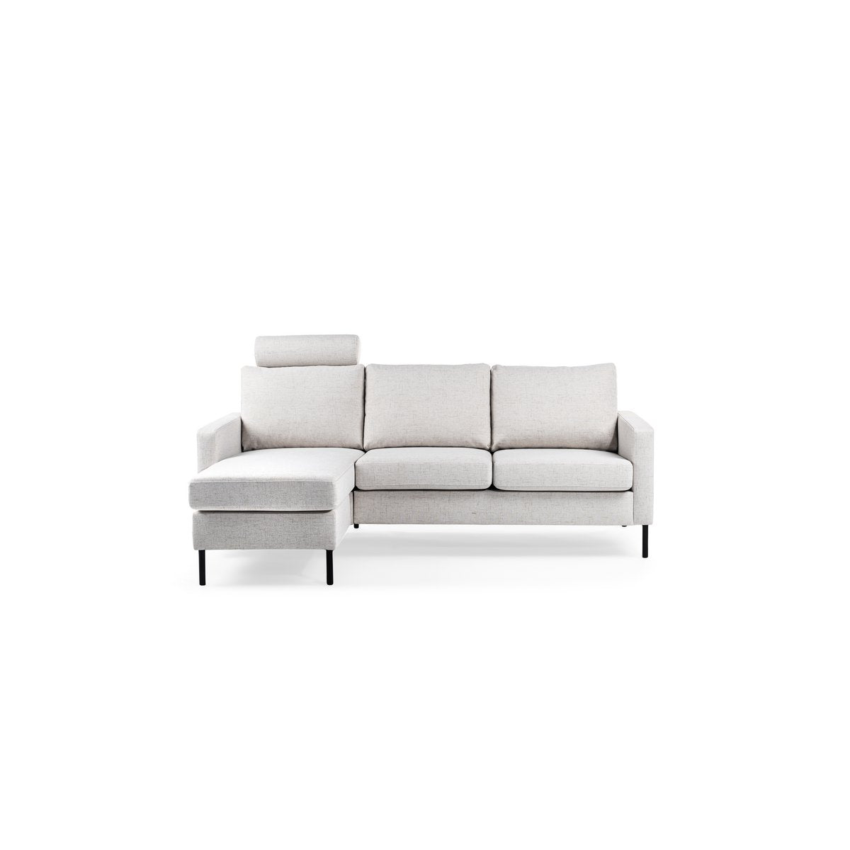 3 seater sofa CL L+R, with headrest, fabric Valente, V920 natural