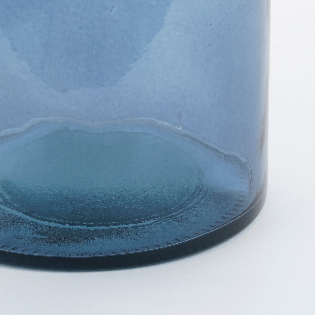Guan Bottle Vase - H40 x Ø15 cm - Recycled Glass - Blue