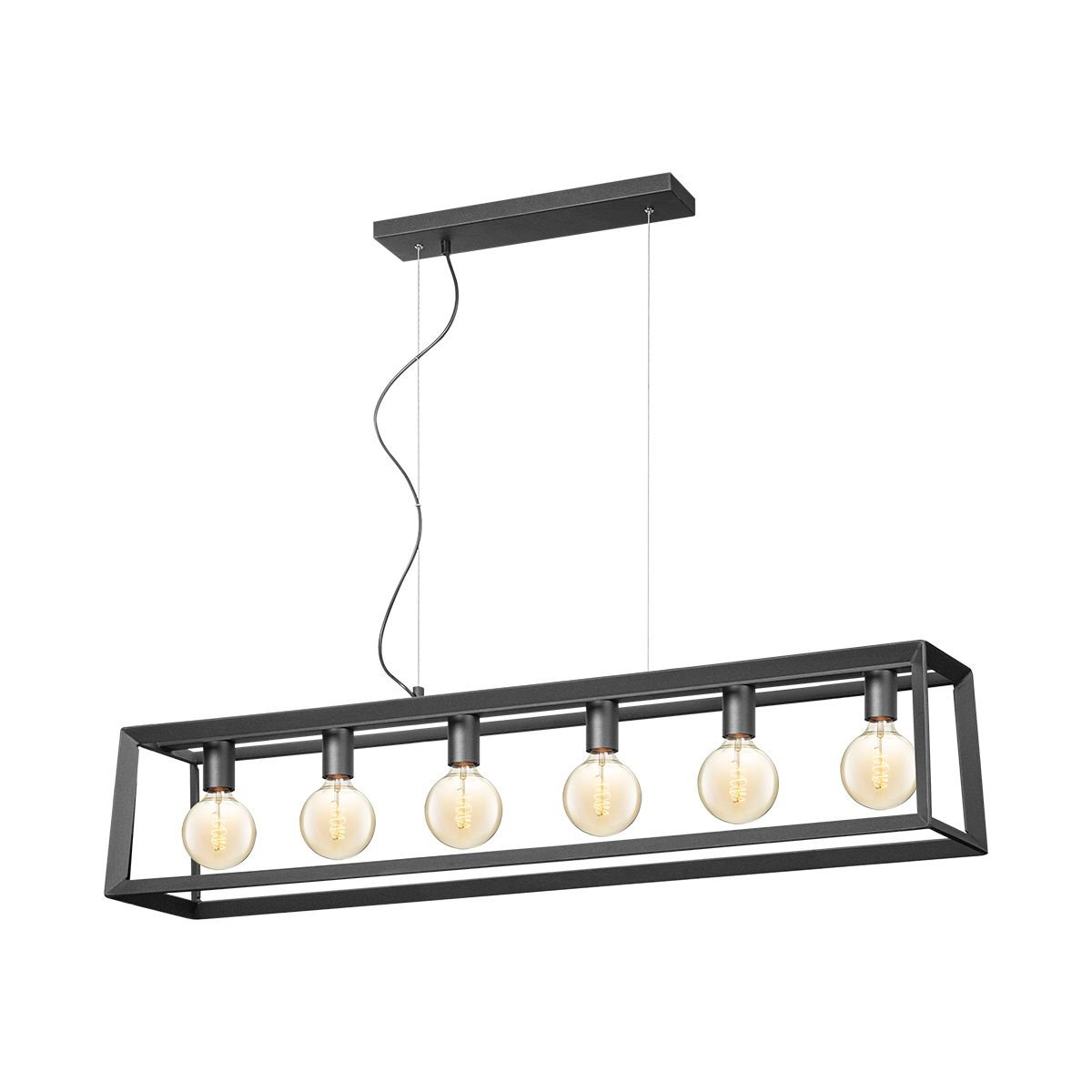 Home sweet home hanging lamp Dito straight 6L - black