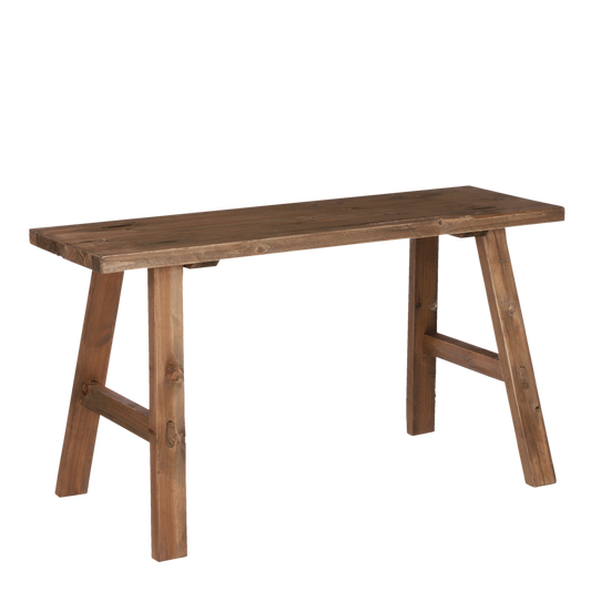 Bold Wooden Bench - L80 x W37 x H44 cm - Recycled Wood - Brown