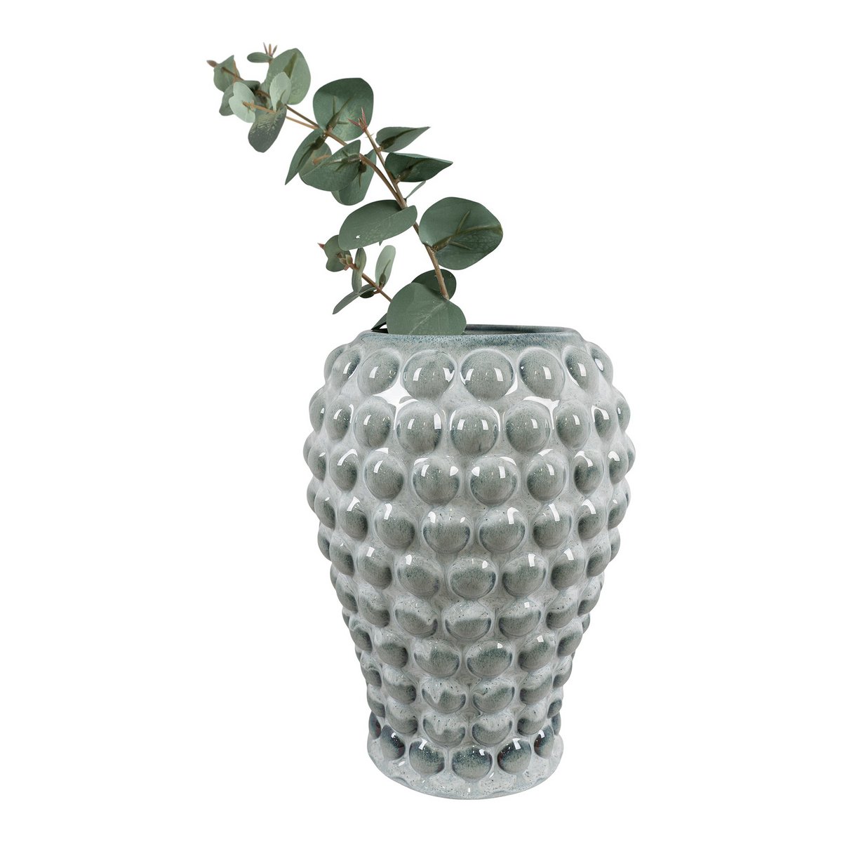 Vase - Vase in ceramic, blue, Ø20,5x28 cm