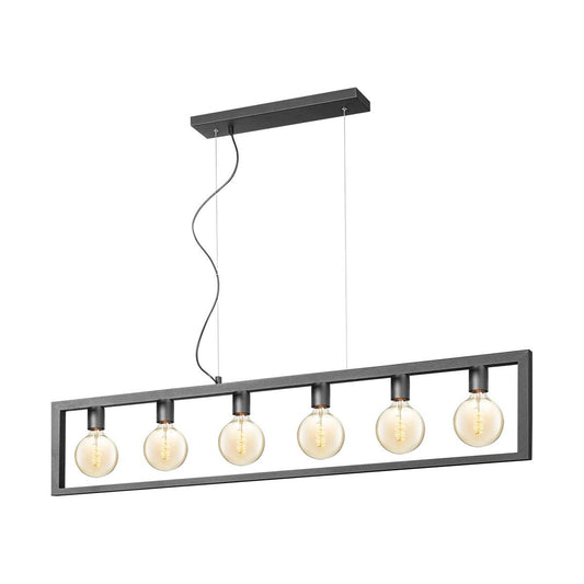 Home Sweet Home Hanging lamp Fito 6 lights - Black - 140x12x125cm