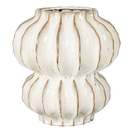 Altea Vase - H35 x Ø33 cm - Ceramic - Off White