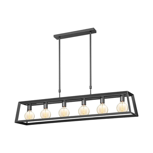 Home sweet home hanging lamp Sito tapered telesc 6L - black
