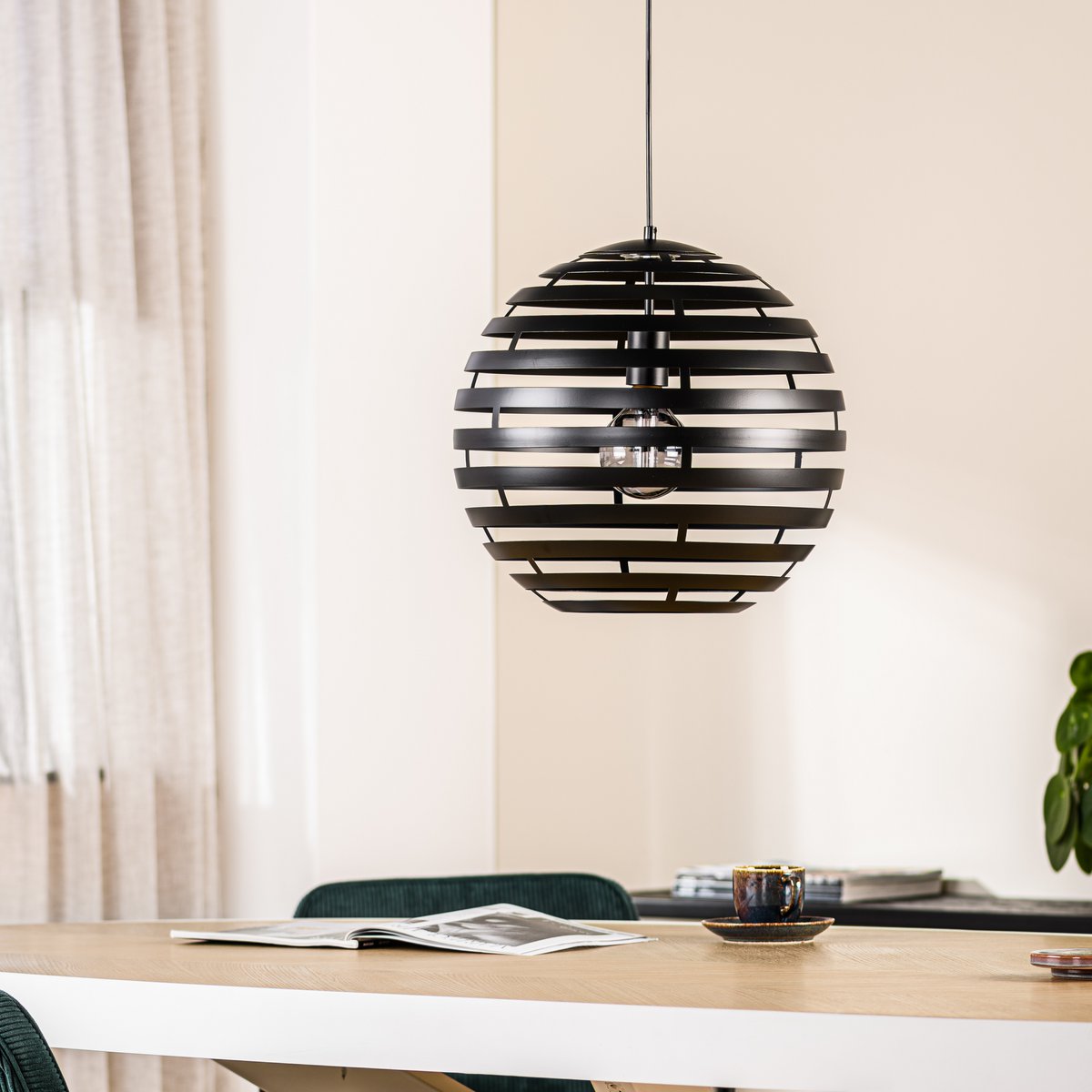 Hanglamp, 40 cm, H340 zwart