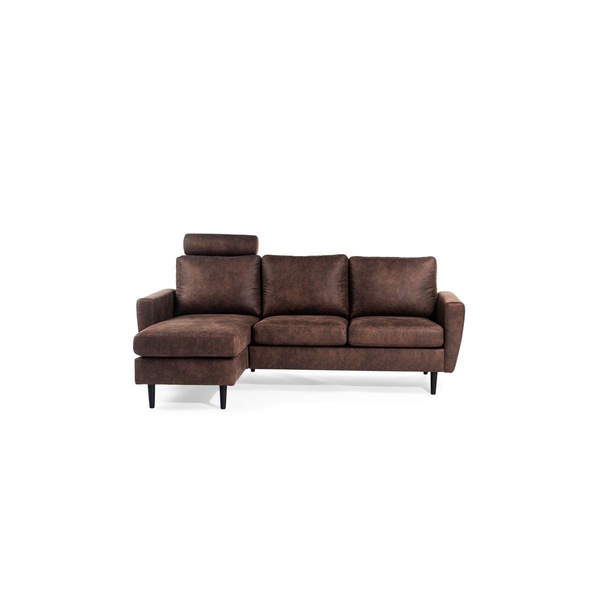 3 seater sofa CL L+R, with headrest, fabric Savannah, S430 brown