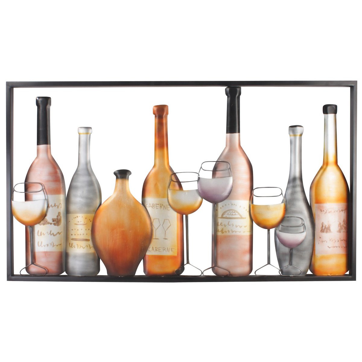 Bottles and glasses - 100x57 cm