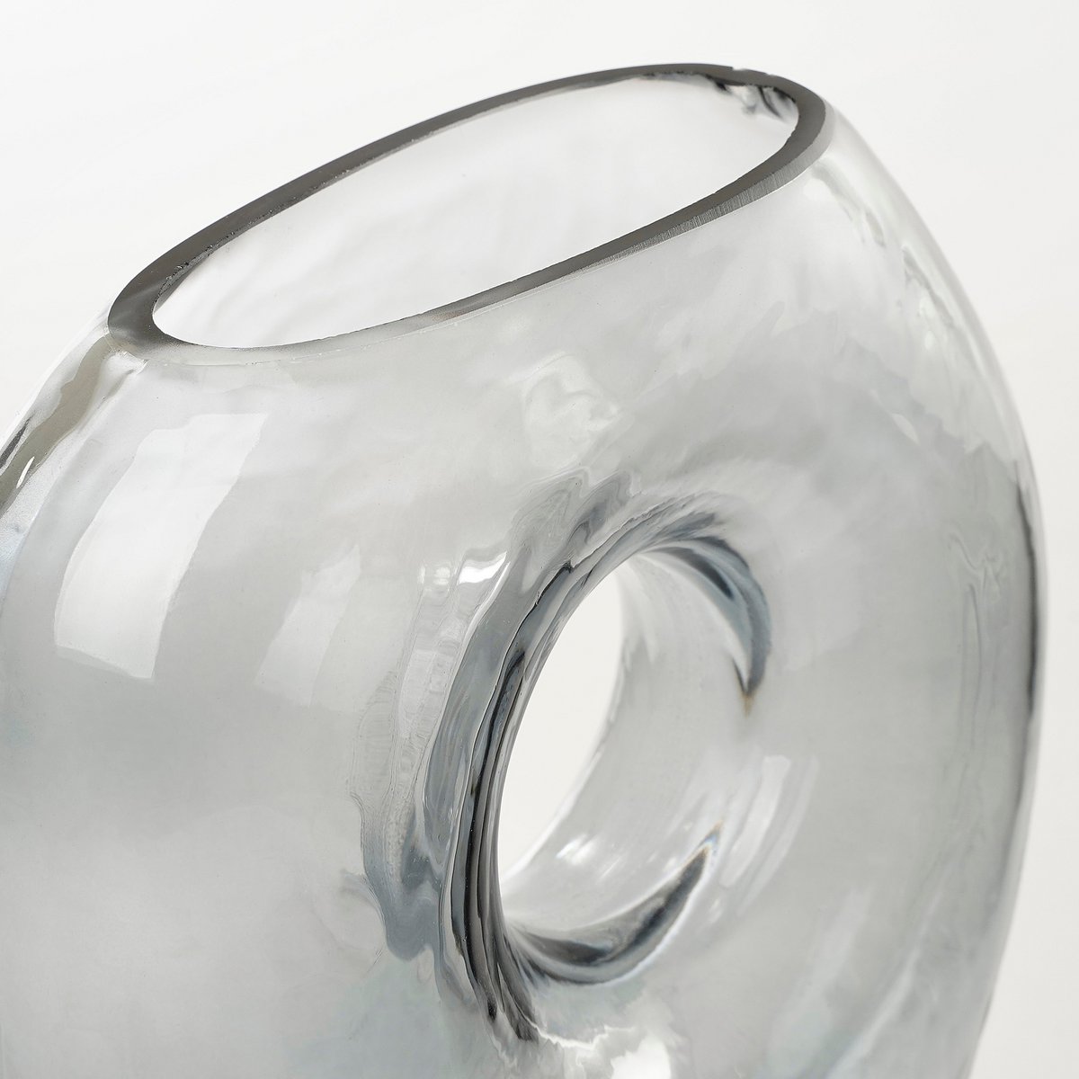 Jay Vase - L18 x W8 x H23 cm - Glass - Gray