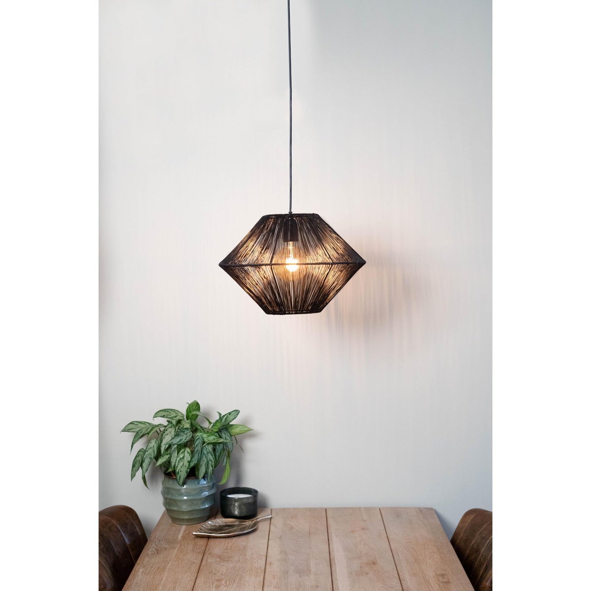 Hanging lamp CHARLY matt black Ø40x27cm