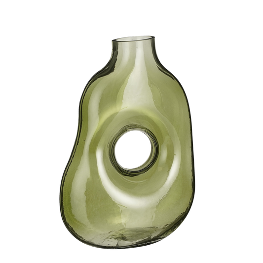 Jay Vase - L19 x W11 x H25 cm - Glass - Light green
