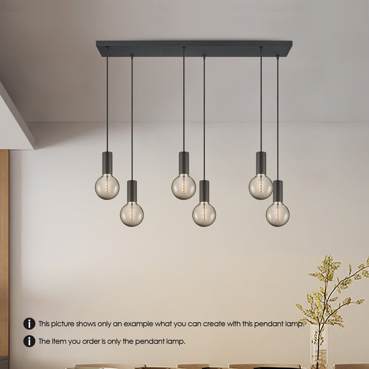 Home Sweet Home lighting pendant Pendel Xxl 98/25/137.5cm - Black